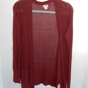 Maroon cardigan